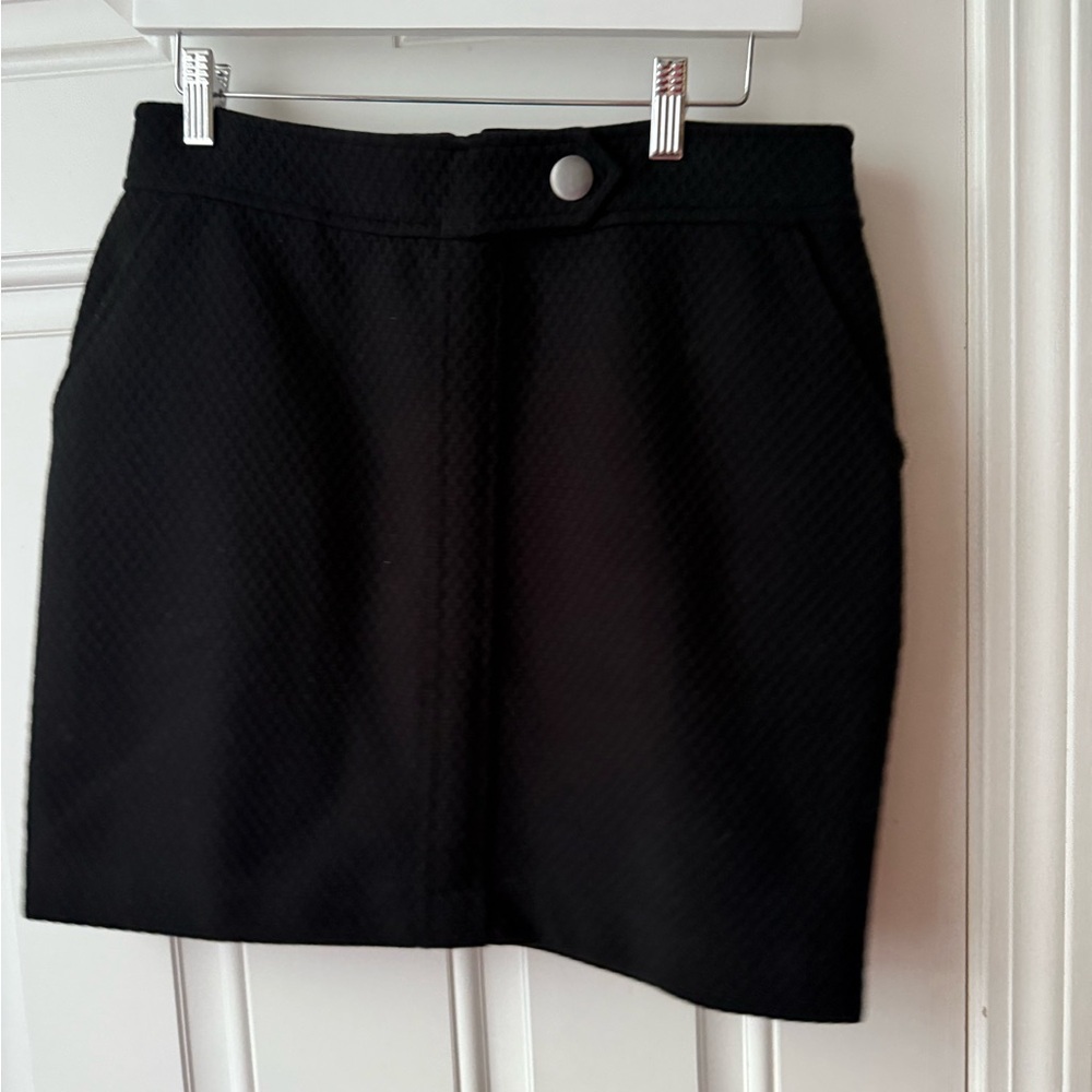 Banana Republic Textured Black Mini Skirt